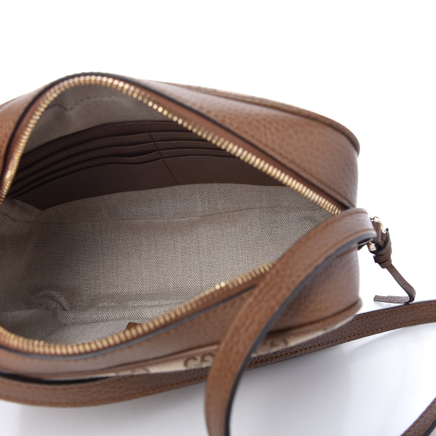 Gucci Monogram Mini Bree Messenger Bag Beige Tabacco 5 of 10