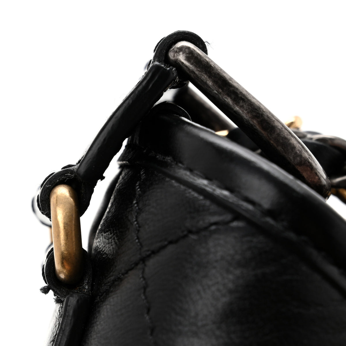Chanel Aged Calfskin Quilted Medium Gabrielle Hobo Black 12 of 12