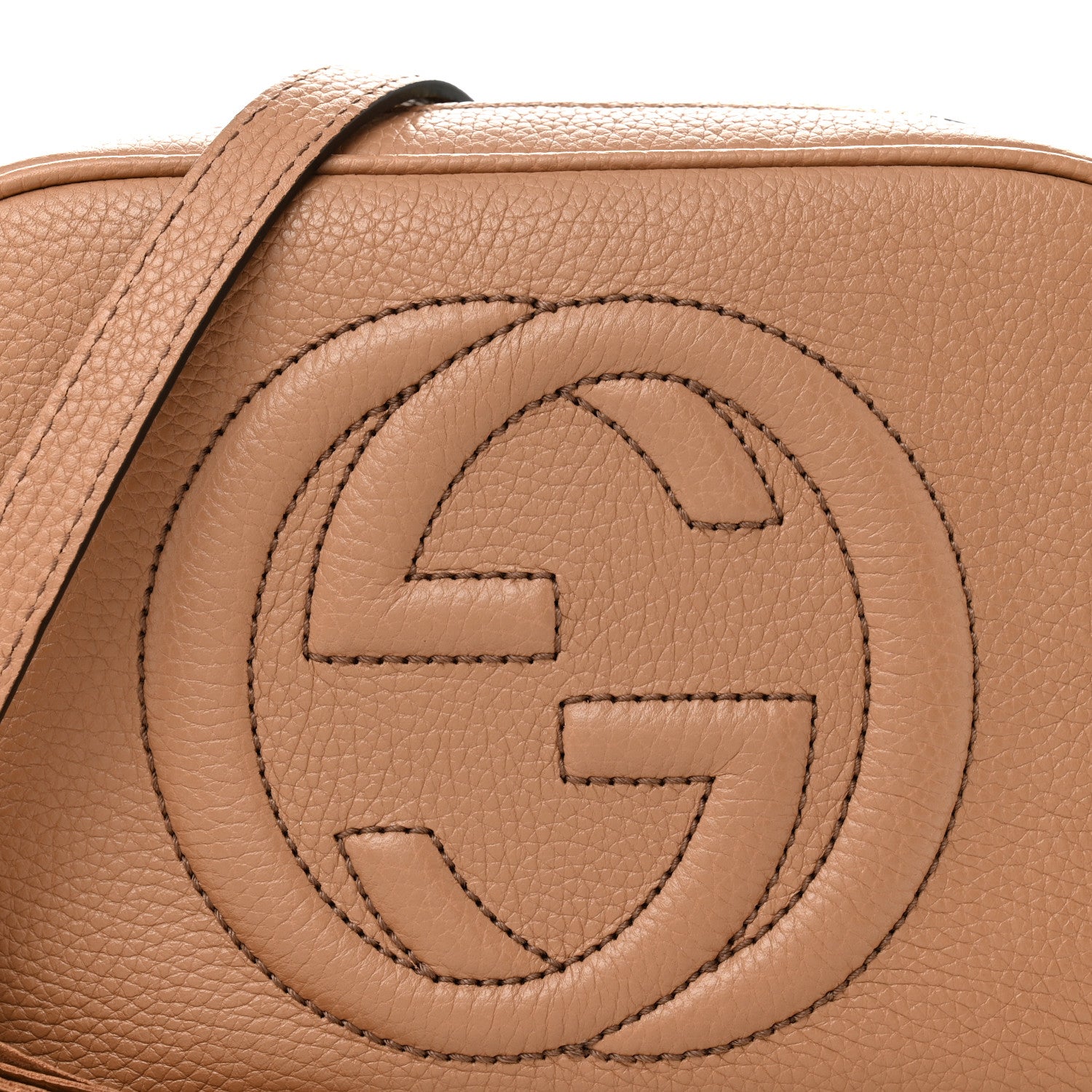 Gucci Pebbled Calfskin Small Soho Disco Bag Rose Beige 8 of 14