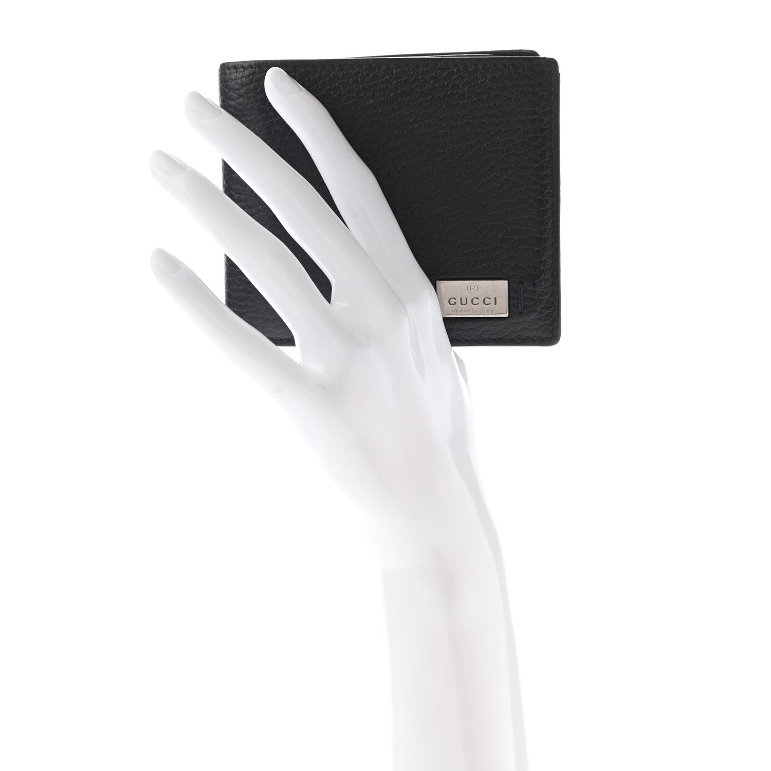 Gucci Pebbled Calfskin Bi-Fold Wallet Black 2 of 7