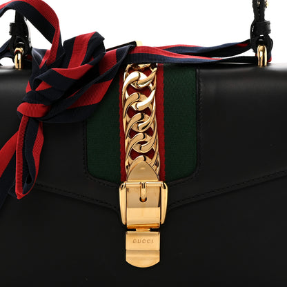 Gucci Calfskin Small Sylvie Shoulder Bag Black 8 of 10