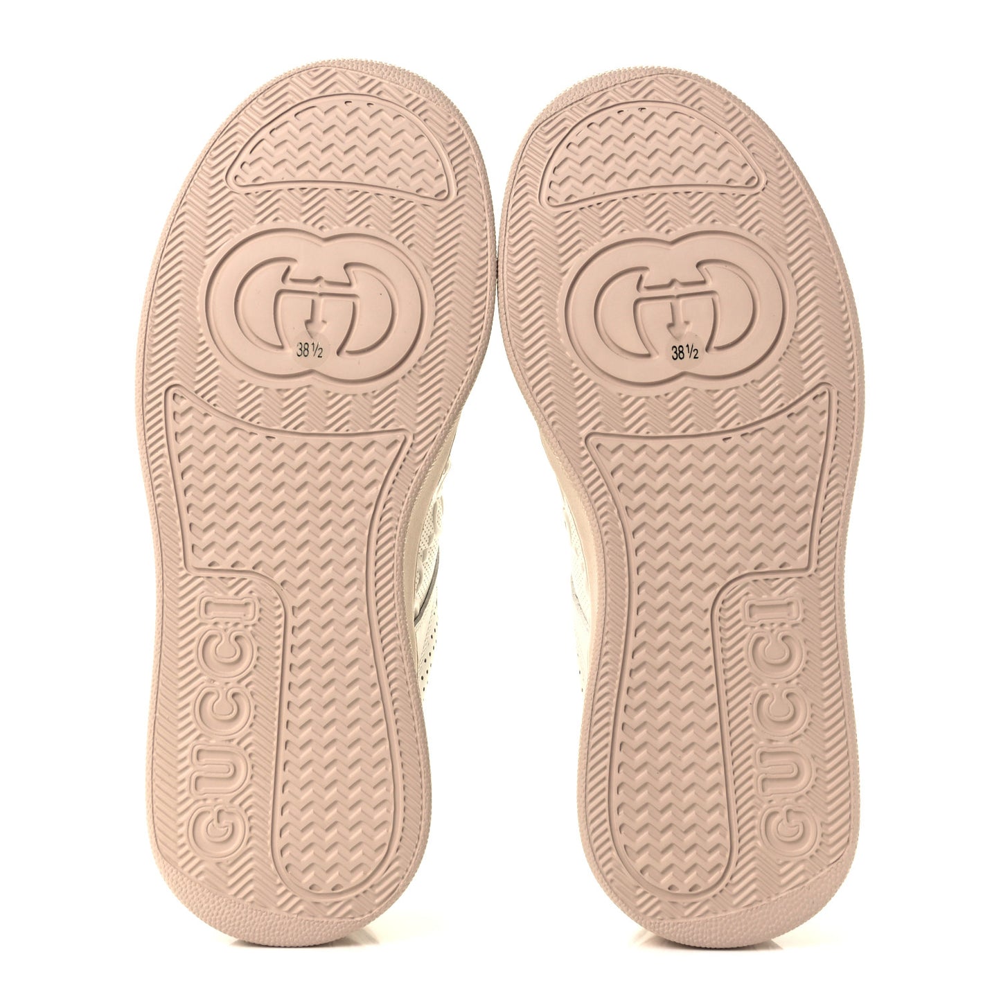 Calfskin GG Tennis Embossed Womens Platform 55mm Sneakers 38.5 White
