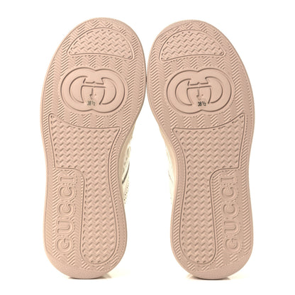 Gucci Calfskin GG Tennis Embossed Womens Platform 55mm Sneakers 38.5 White 7 of 12