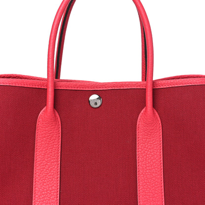 Hermes Toile Militaire Negonda Garden Party 30 TPM Rouge Grenat Bougainvillea 8 of 12