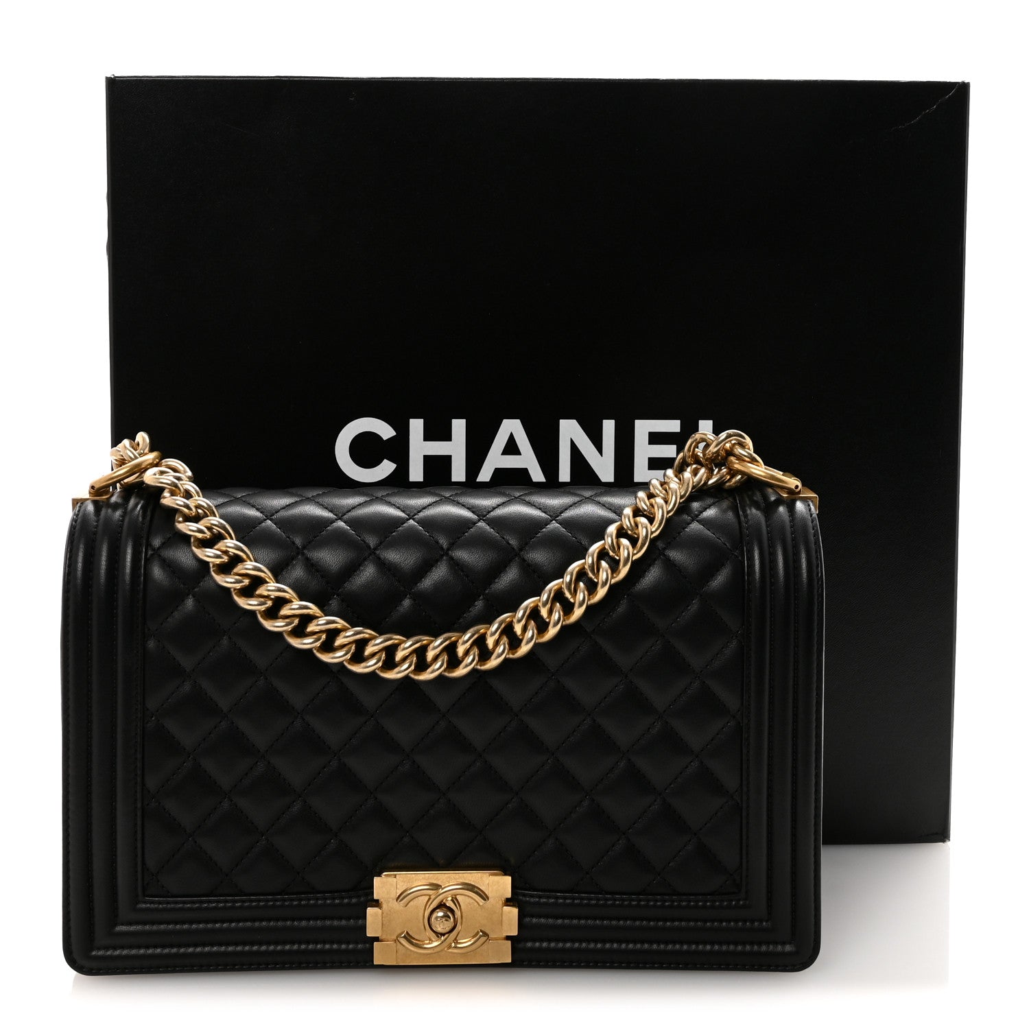 Chanel Lambskin Quilted New Medium Boy Flap Black 11 of 11
