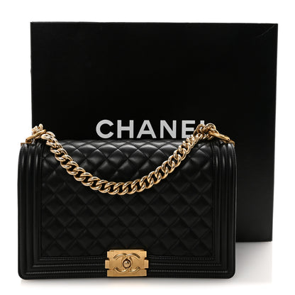 Chanel Lambskin Quilted New Medium Boy Flap Black 11 of 11