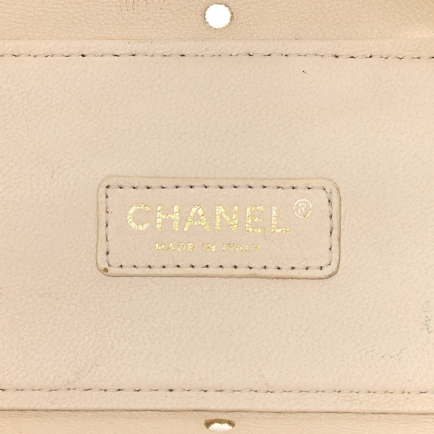 Chanel Caviar Perforated Bekko Chain Tote White 6 of 15