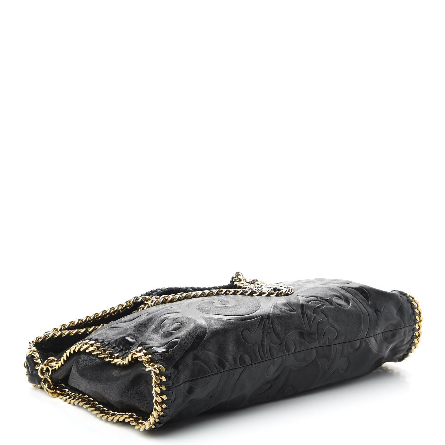Eco Alter Nappa Embossed Falabella Fold Over Tote Black