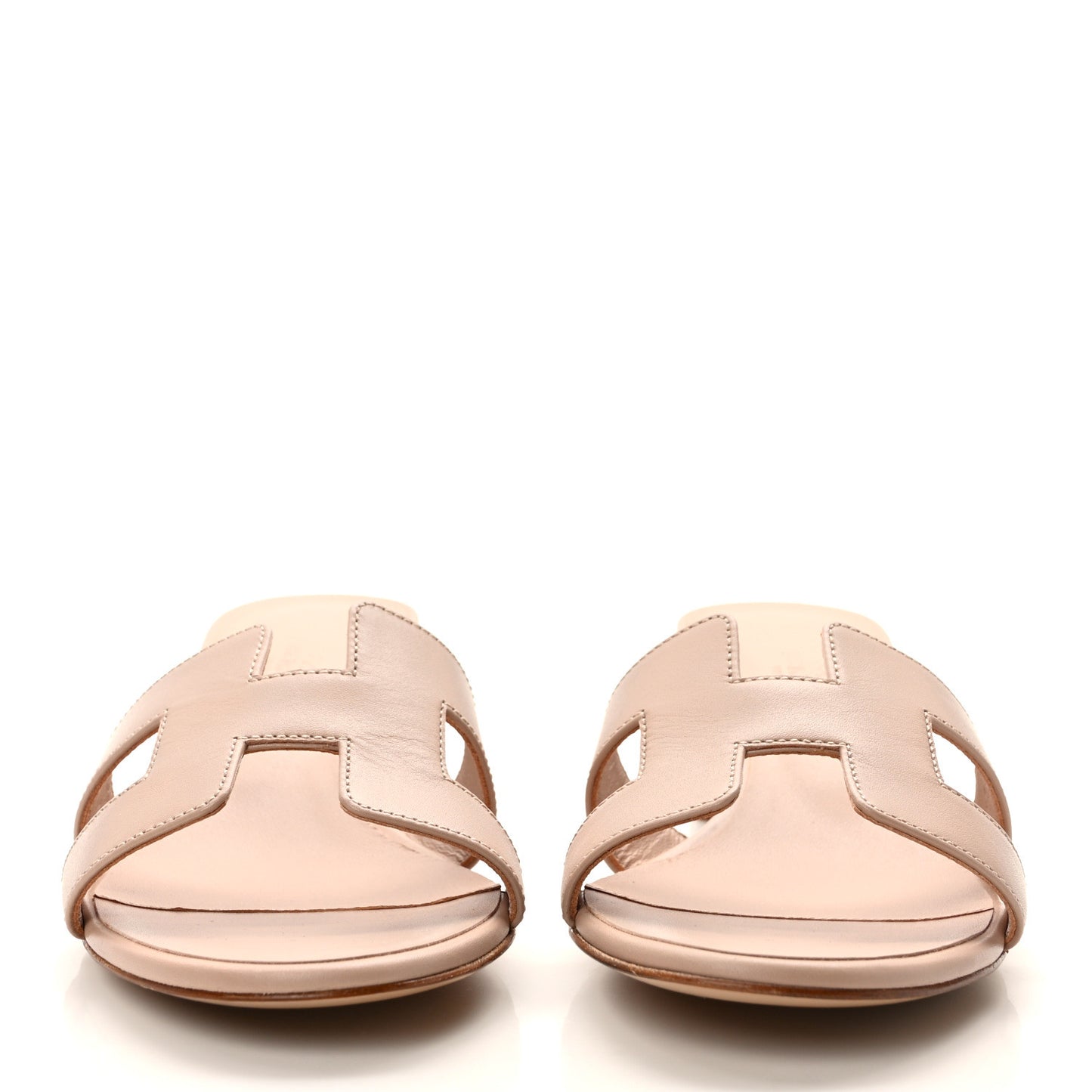 Calfskin Oasis Sandals 37.5 Beige Nude