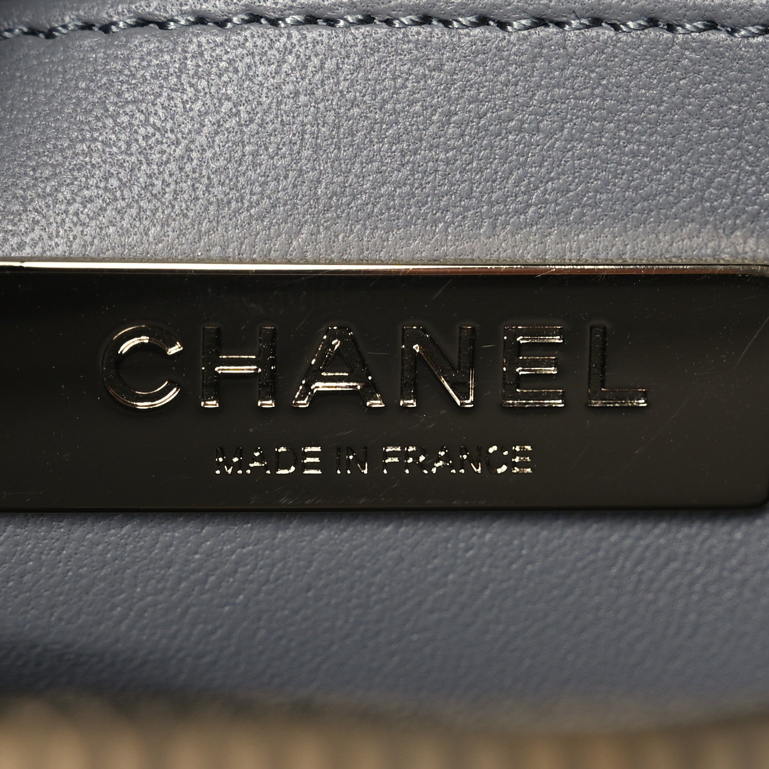 Chanel Calfskin Quilted Studded Square Vanity Case Grey 6 of 11