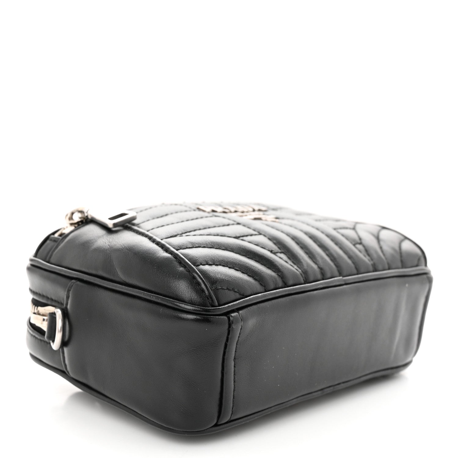 Prada Soft Calfskin Impunture Diagramme Belt Bag Black 4 of 10