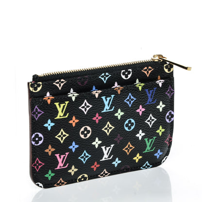 Louis Vuitton Monogram Multicolor Key Pouch Black Grenade 3 of 7