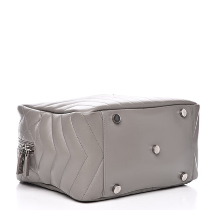 Saint Laurent Calfskin Y Quilted Monogram Loulou Bowling Bag Grey 4 of 9