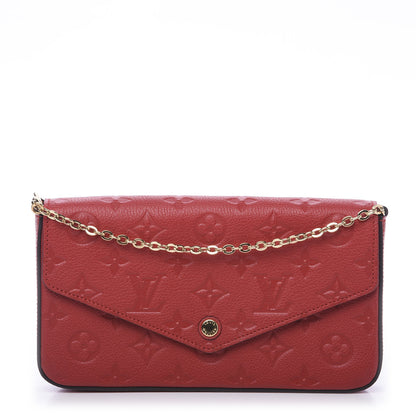Louis Vuitton Empreinte Pochette Felicie Chain Wallet Scarlet 1 of 11