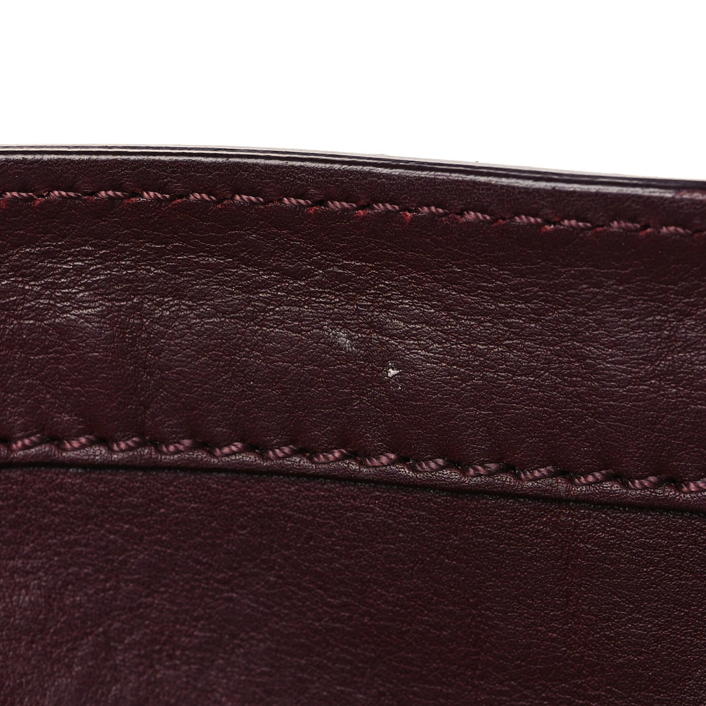 Smooth Calfskin Mini Envelope Luggage Burgundy
