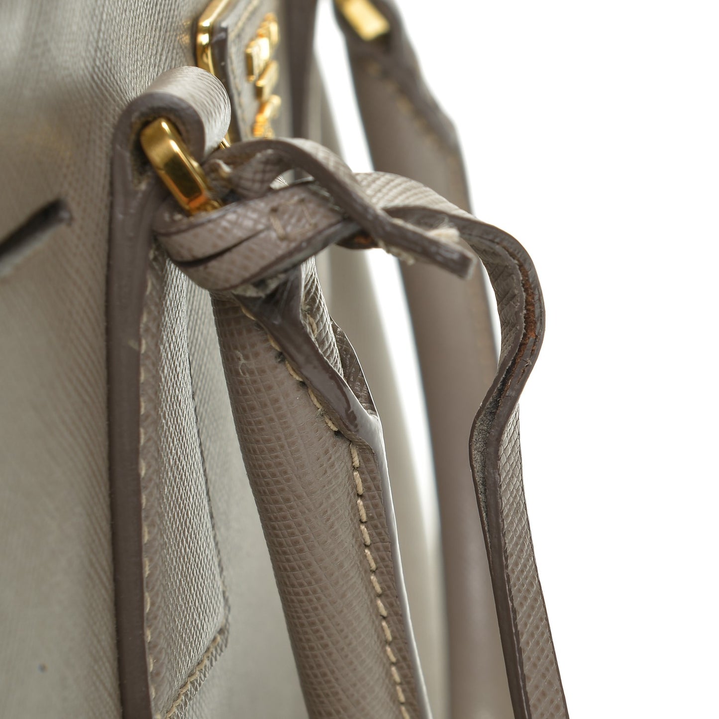 Saffiano Mini Galleria Double Zip Tote Argilla