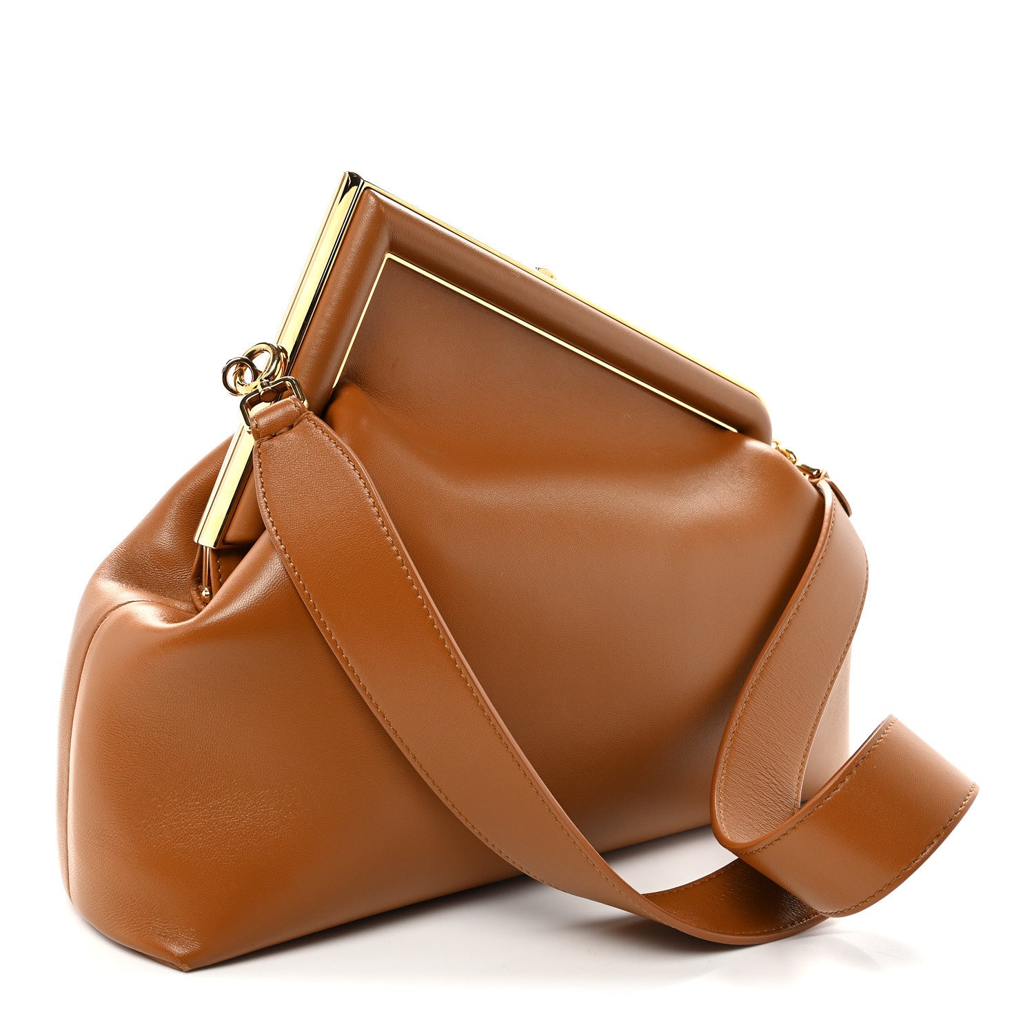 Fendi Shiny Nappa Medium Fendi First Caramello 3 of 10