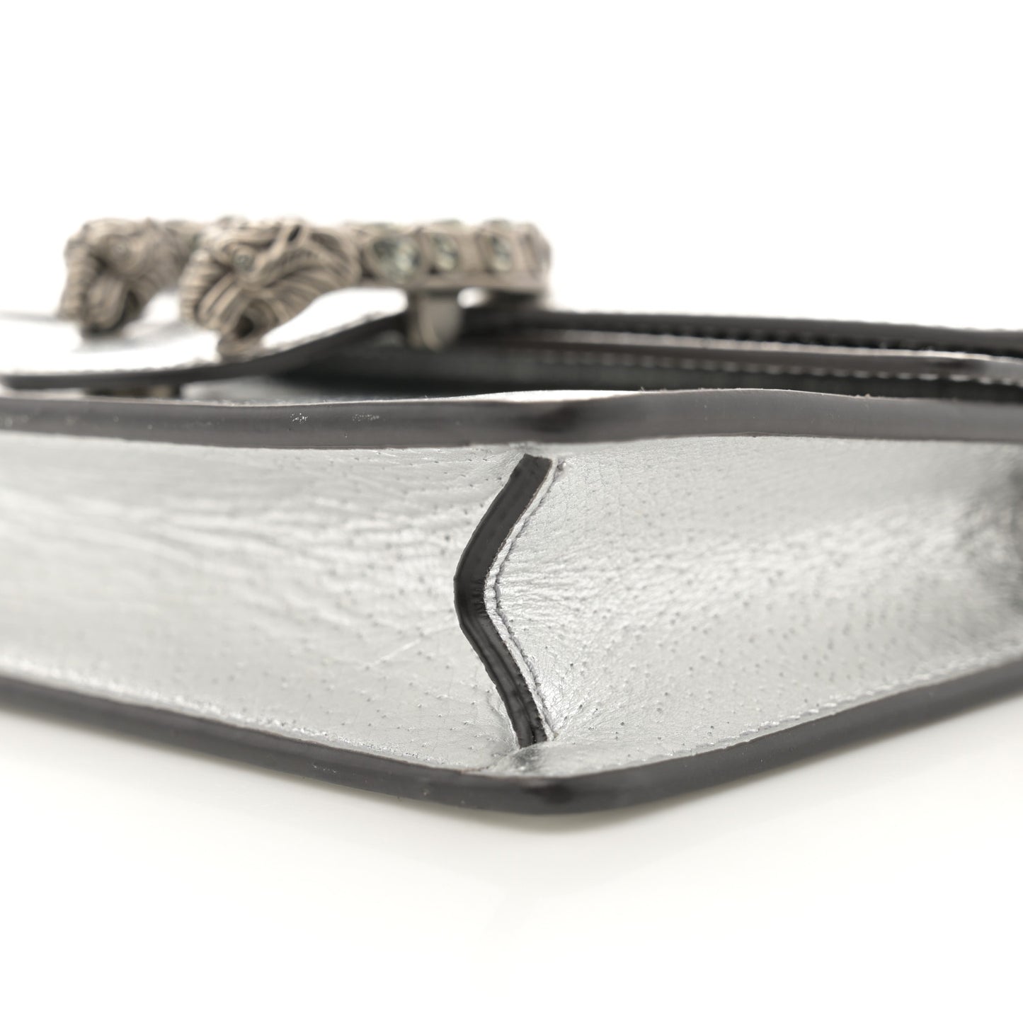 Metallic Calfskin Super Mini Dionysus Shoulder Bag Silver
