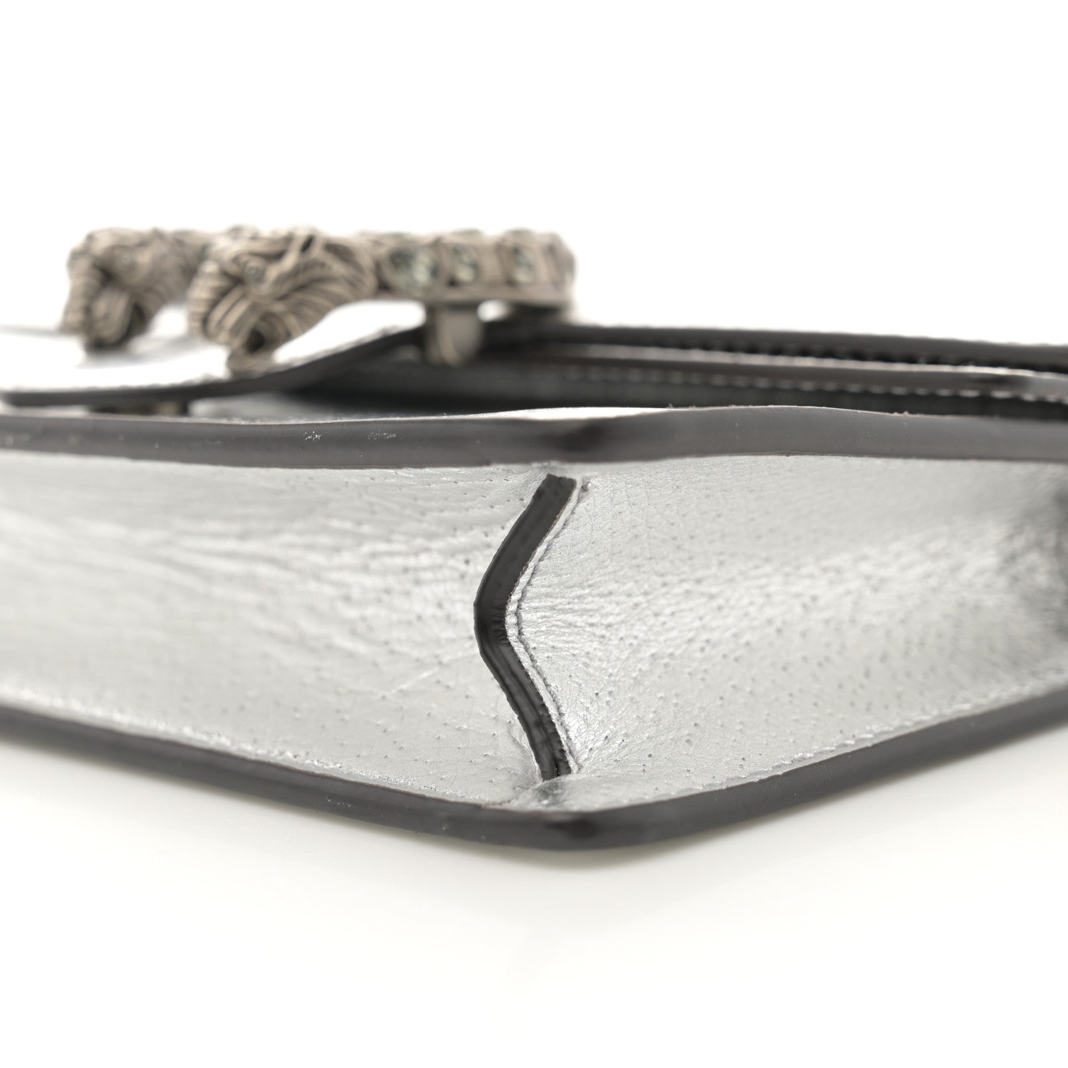 Gucci Metallic Calfskin Super Mini Dionysus Shoulder Bag Silver 9 of 10