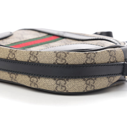 Gucci GG Supreme Monogram Web Small Shoulder Bag Black 8 of 9