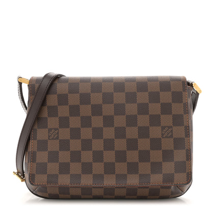 Louis Vuitton Damier Ebene Musette Tango Long Strap 1 of 12