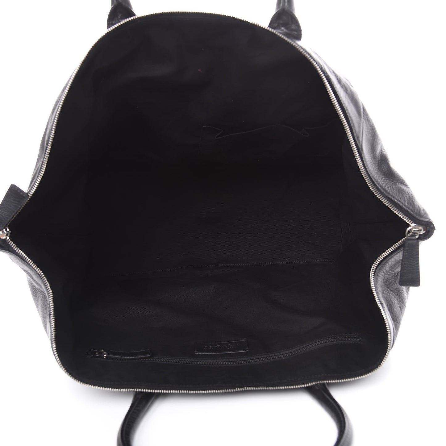 Calfskin Sac Hamptons Weekender Bag Black