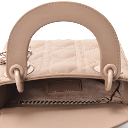Christian Dior Ultra Matte Calfskin Cannage Mini Lady Dior Light Beige 4 of 10