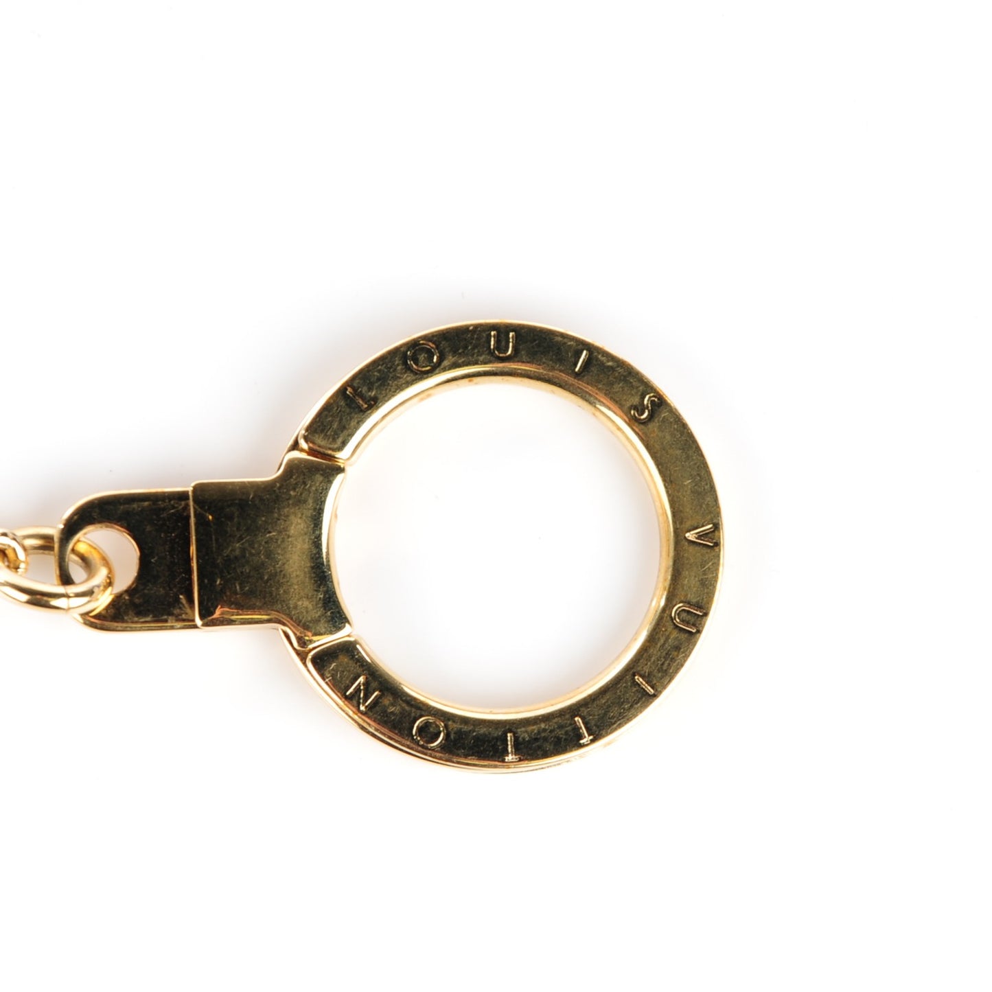 Metal Pochette Extender Key Ring Chain Gold