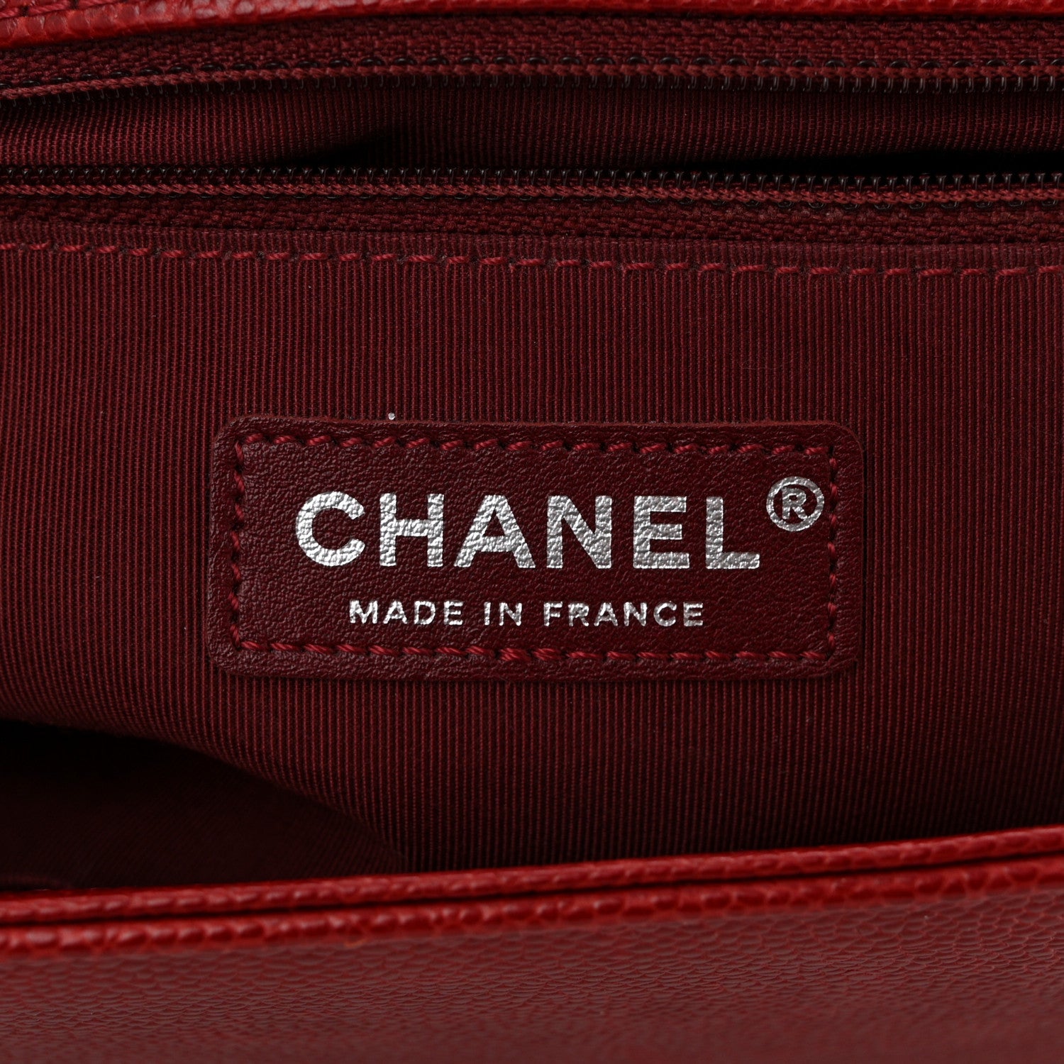 Chanel Caviar Quilted Large Boy Flap Dark Red 6 of 13