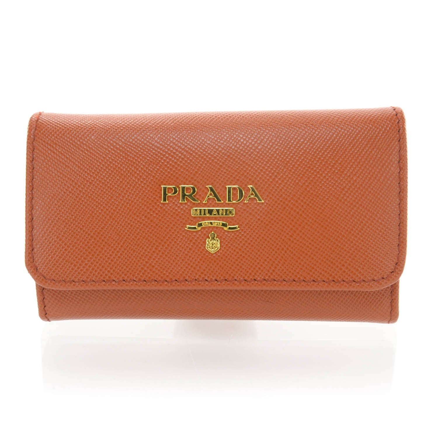 Prada Saffiano Metal 6 Key Holder Rame 1 of 8