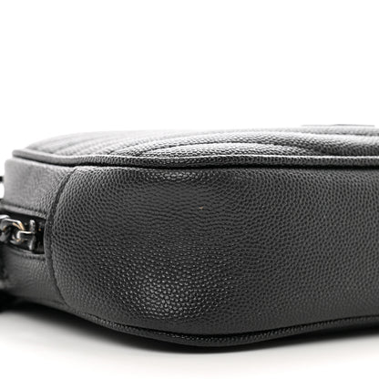 Saint Laurent Grain De Poudre Matelasse Monochrome Monogram Mini Lou Camera Bag Black 9 of 11