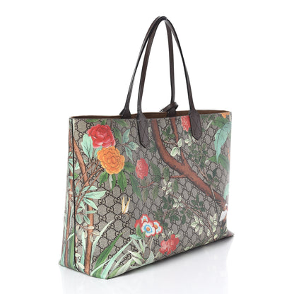 Gucci GG Supreme Monogram Tian Large Shopping Tote Beige Multicolor New Acero 3 of 12