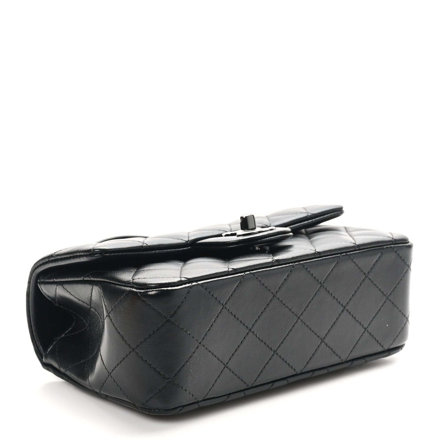 Chanel Lambskin Quilted Mini Top Handle Rectangular Flap So Black 4 of 11