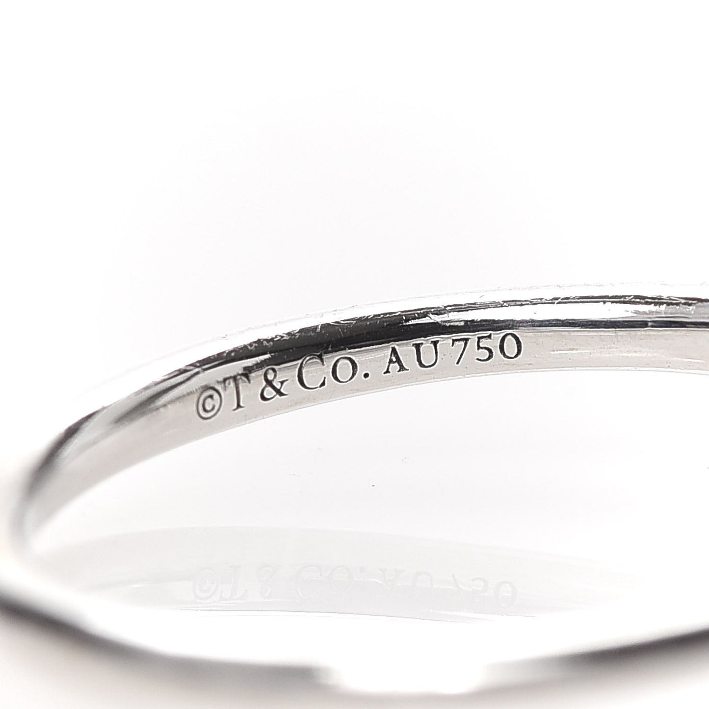 18K White Gold Diamond T Wire Ring 51 5.75