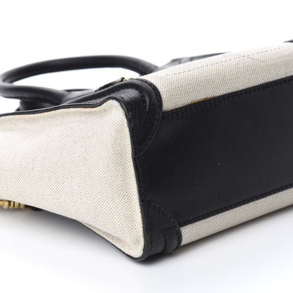 Celine Textile Smooth Calfskin Nano Bi-Color Luggage Beige 6 of 14