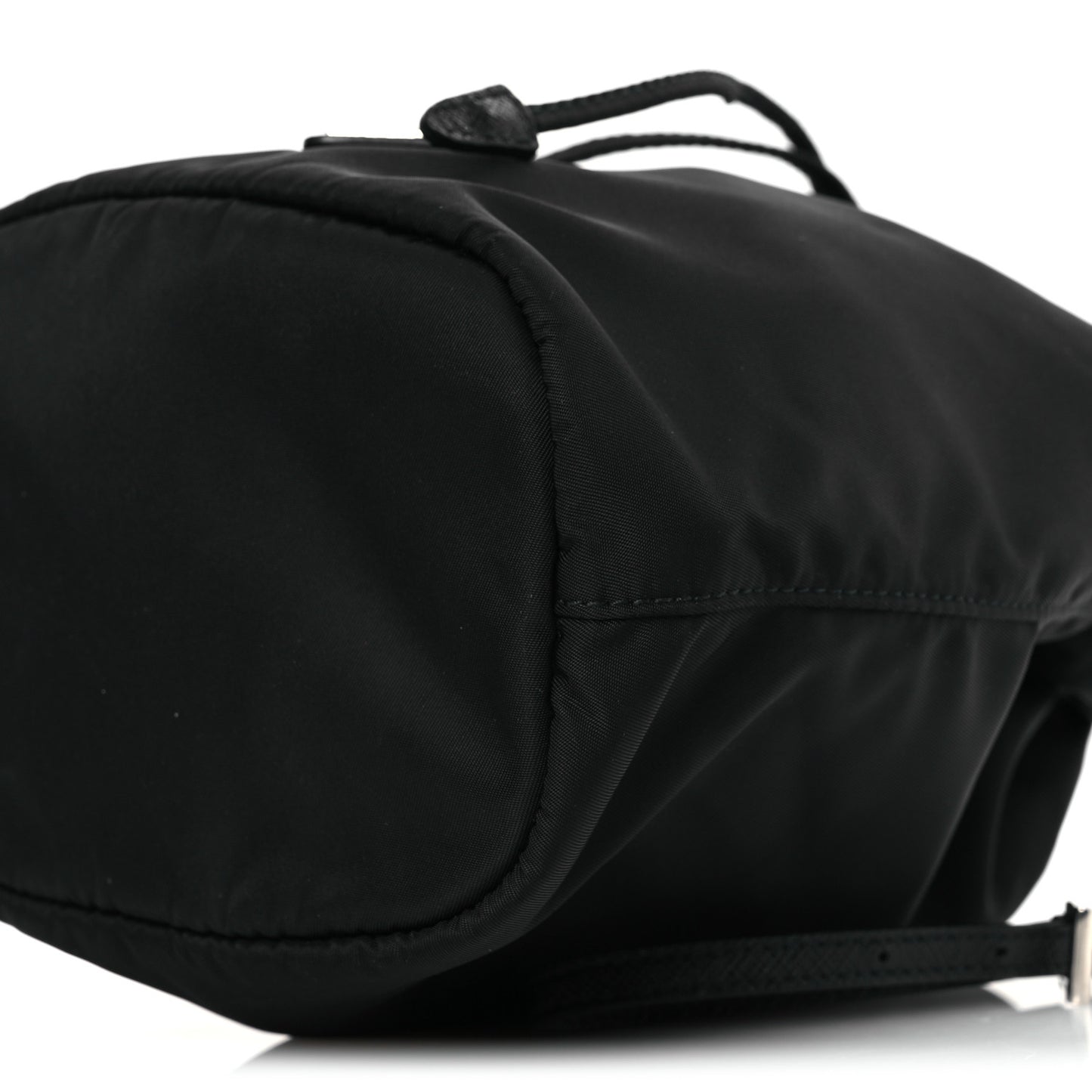 Nylon Vela Drawstring Wristlet Pouch Black