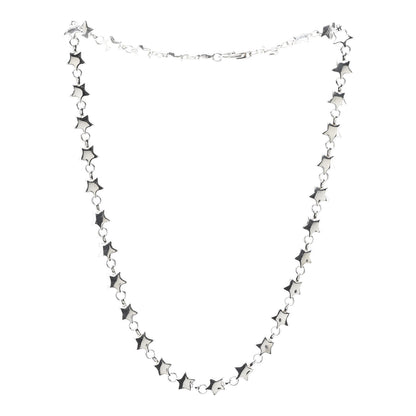 Tiffany Sterling Silver Star Link Necklace 3 of 5