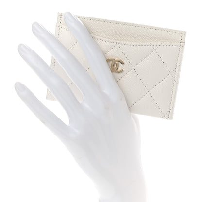Chanel Caviar Quilted Card Holder White 2 of 9