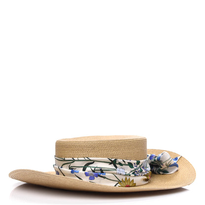 Gucci Woven Rope Straw New Flora Alba Hat XS White 1 of 4