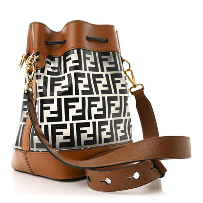 Fendi TPU FF Vitello Aura F is Fendi Grande Mon Tresor Bucket Bag Black Cuoio 3 of 11