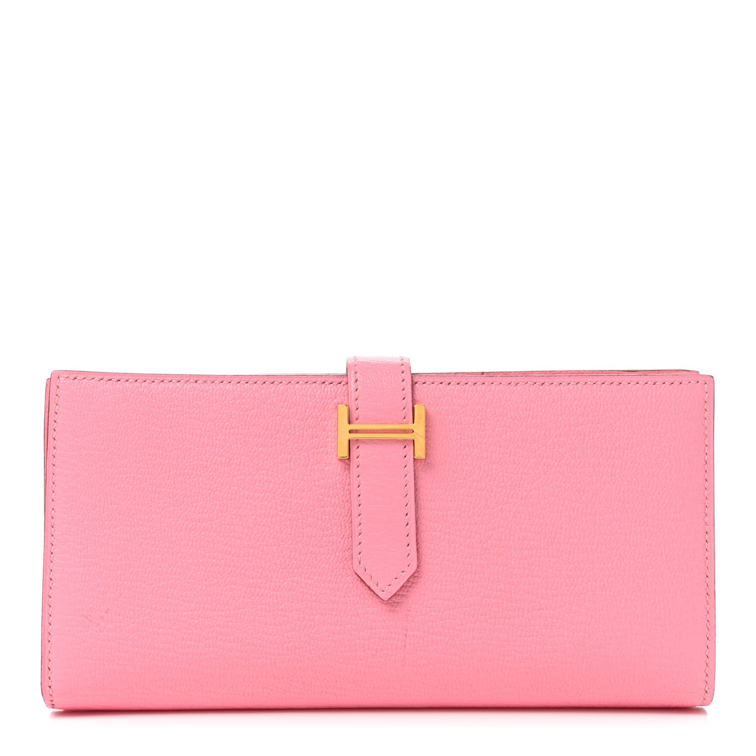 Hermes Chevre Mysore Bearn Gusset Wallet Rose Confetti 1 of 7
