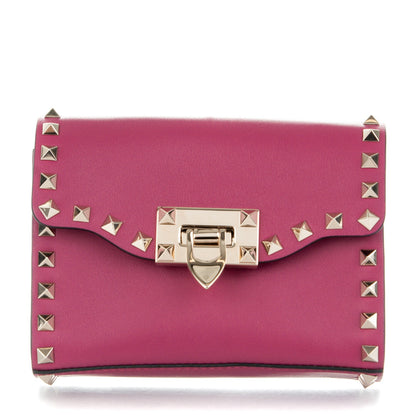 Valentino Garavani Vitello Mini Rockstud Flip Lock Crossbody Bag Deep Cyclamin 1 of 6