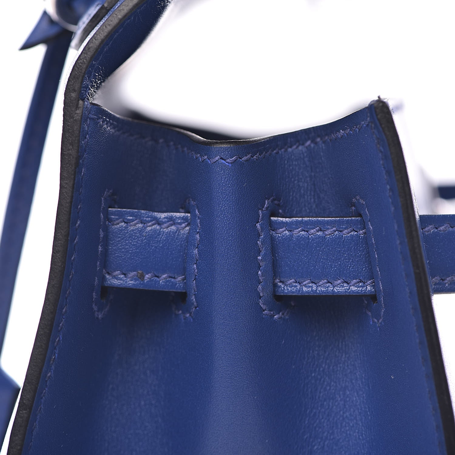 Hermes Tadelakt Kelly Sellier 25 Bleu Electrique 11 of 38