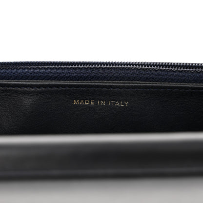 Chanel Tweed Shearling Quilted Chanel Wallet On Chain WOC Navy Black 7 of 16