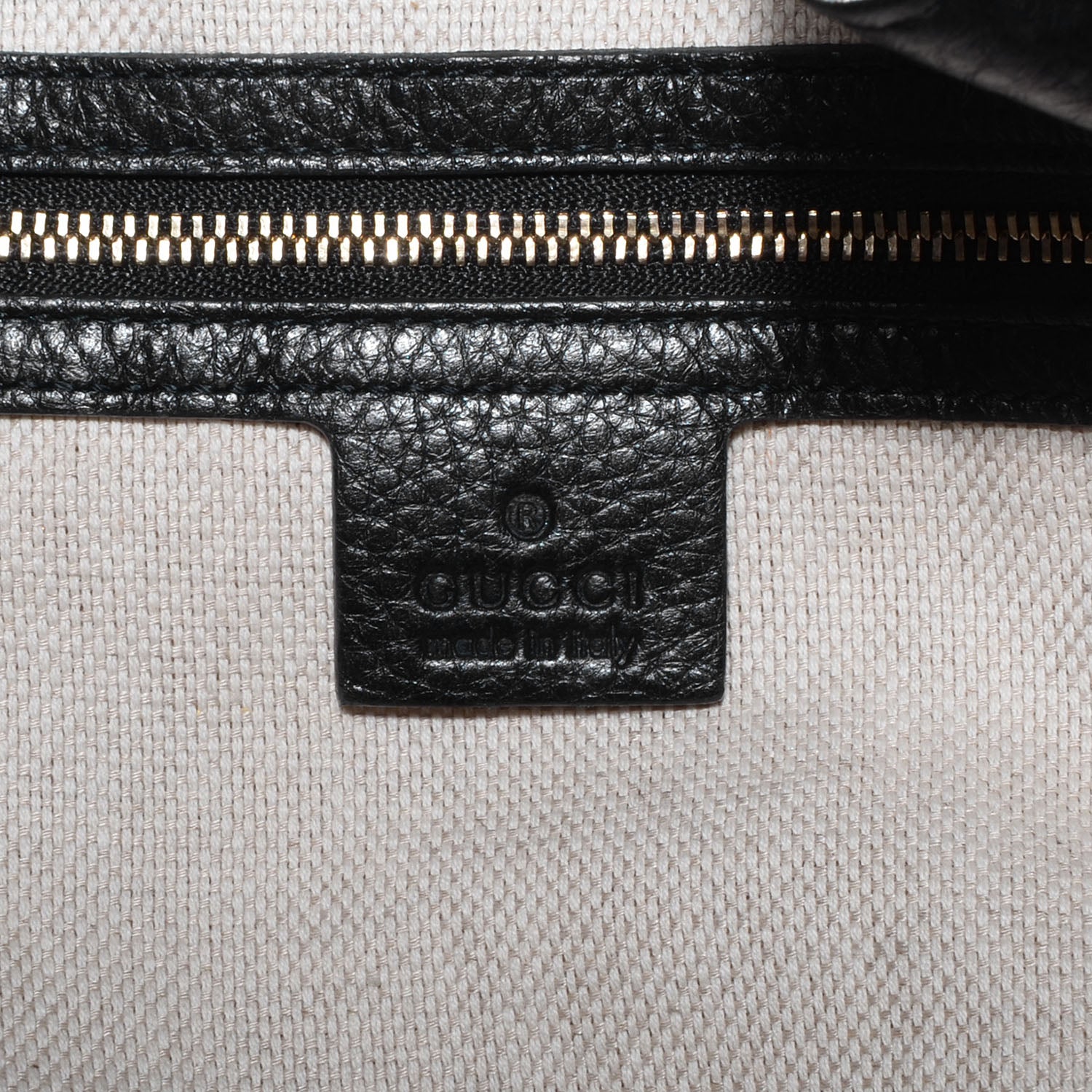 Gucci Pebbled Calfskin Medium Soho Shoulder Bag Black 6 of 7