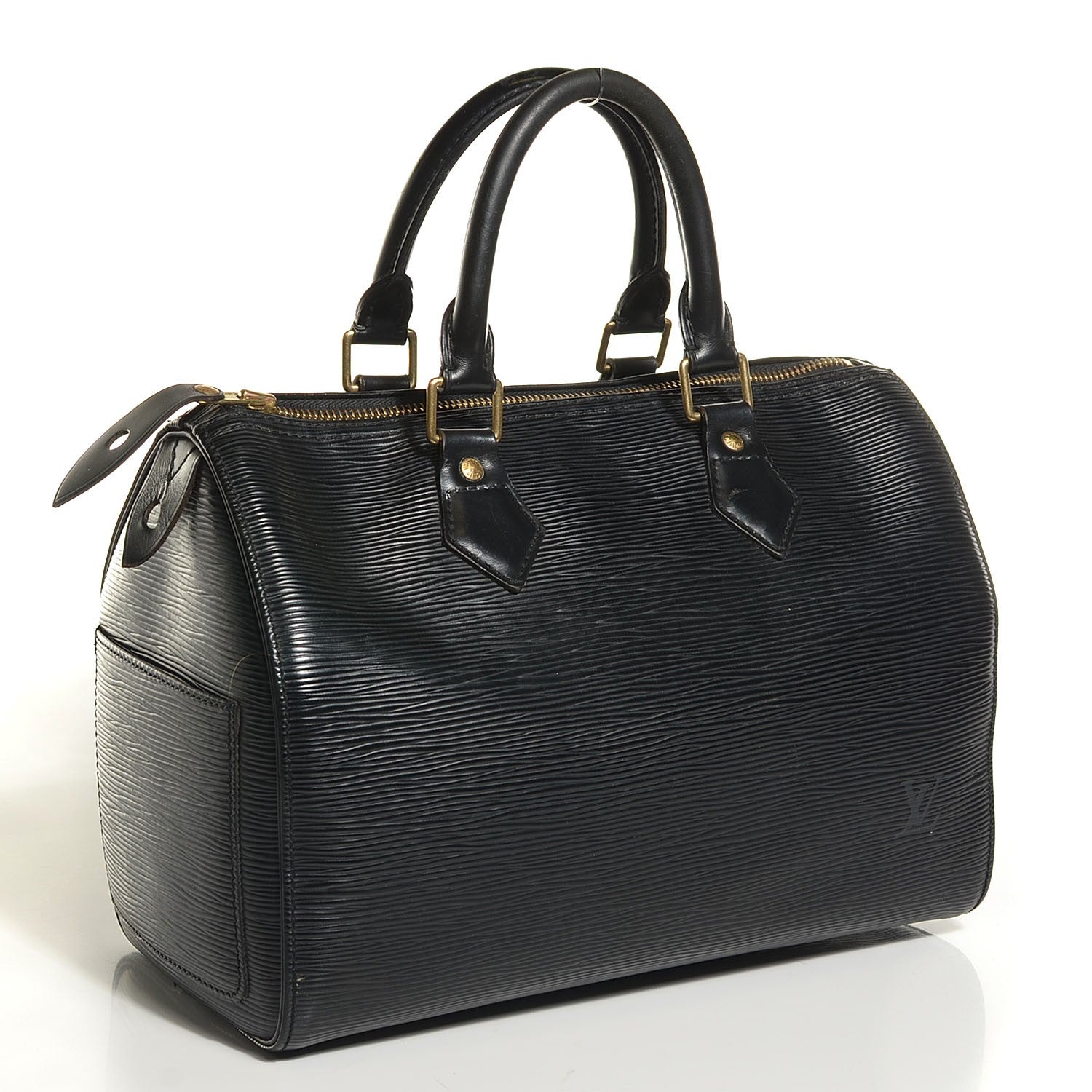 Louis Vuitton Epi Speedy 25 Black 3 of 7