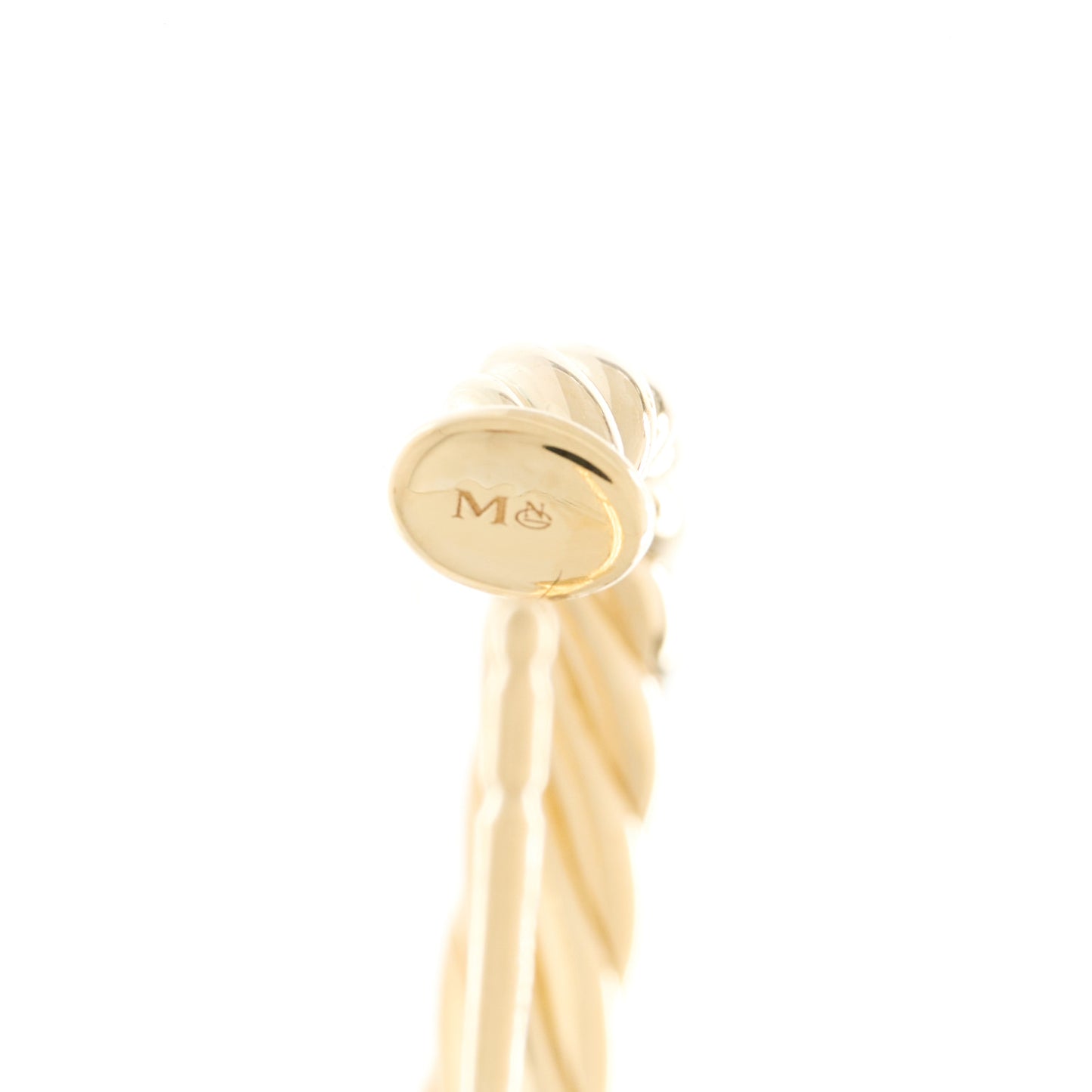 18K Yellow Gold Mini Cablespira Hoop Earrings