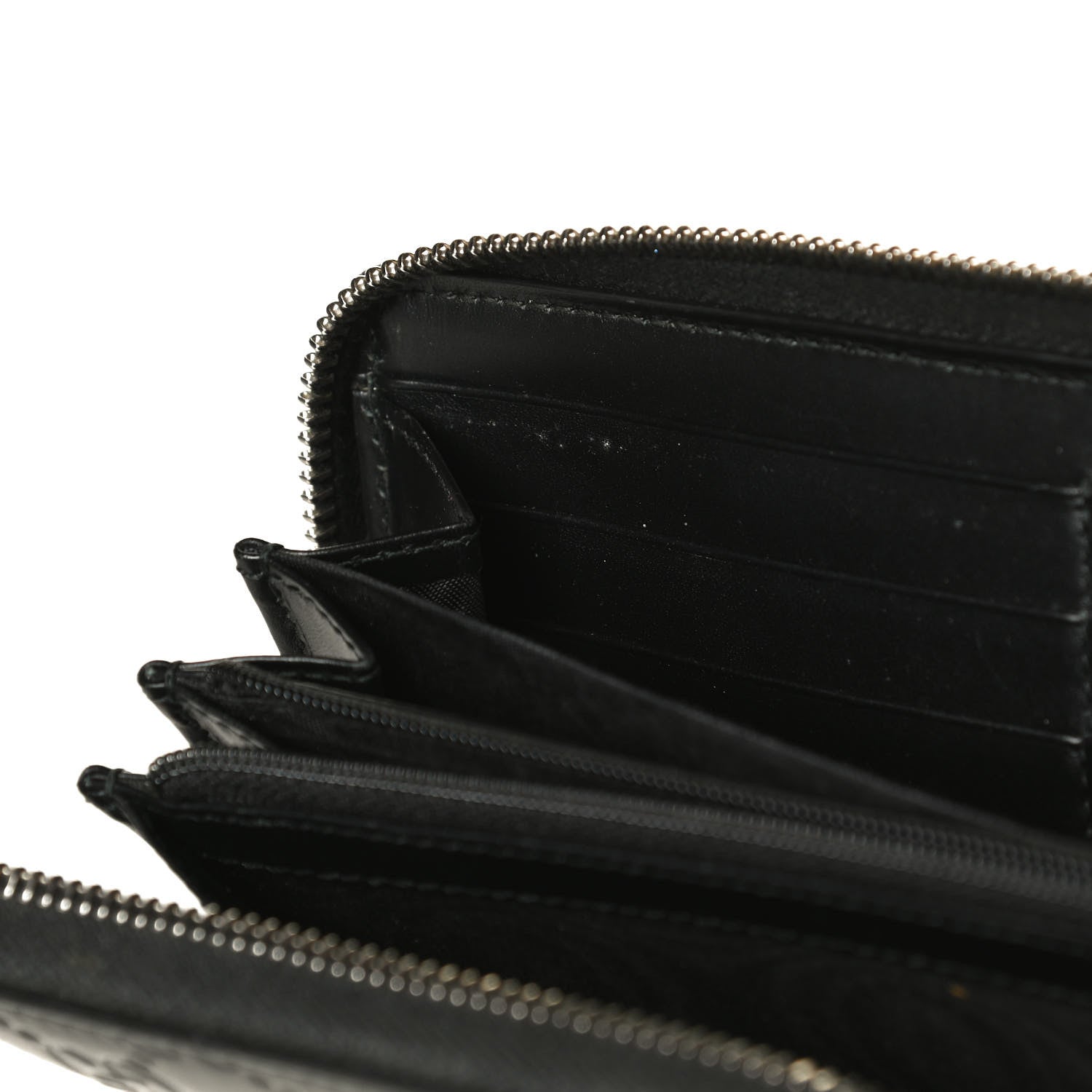 Gucci Guccissimma Signature Dorian Zip Around Wallet Black 7 of 8