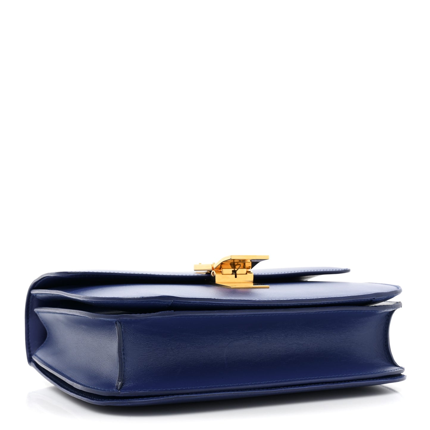 Box Calfskin Medium Classic Box Flap Bag Indigo