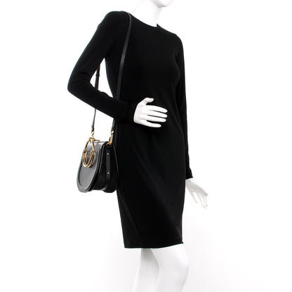 Chloe Calfskin Suede Medium Nile Bracelet Bag Black 2 of 7
